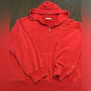 MINT YOUNG LA MENS XL RED 1/4 ZIP HOODIE